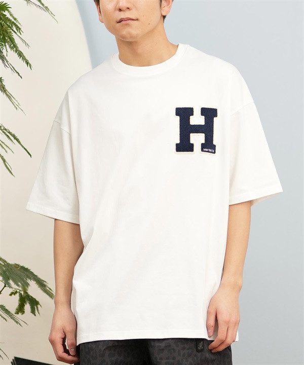 DEAR LAUREL ディアローレル 半袖 Tシャツ メンズ 抗菌防臭 UVケア 接触冷感 CAL PATCH TEE D25S2105