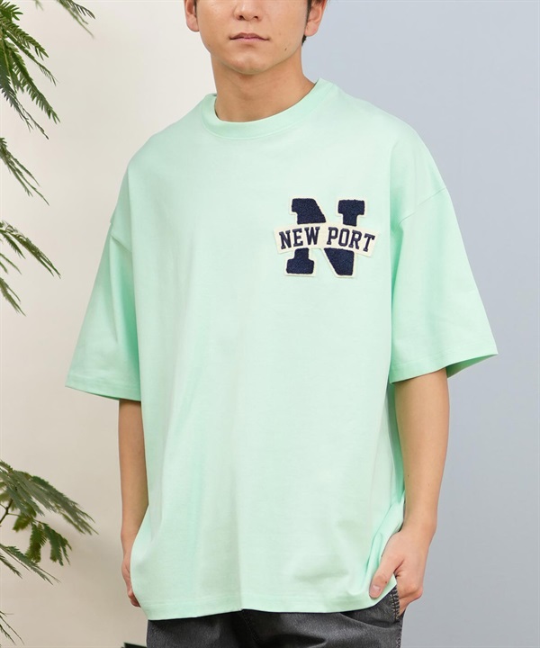 DEAR LAUREL ディアローレル 半袖 Tシャツ メンズ 抗菌防臭 UVケア 接触冷感 CAL PATCH TEE D25S2105