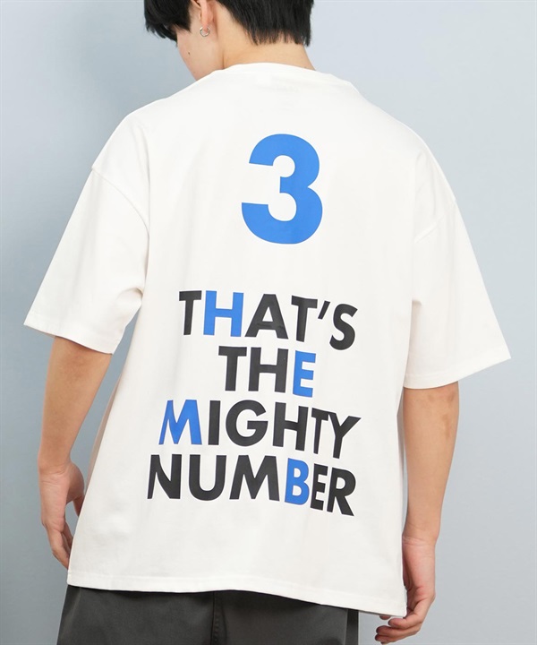 DEAR LAUREL ディアローレル 半袖 Tシャツ メンズ バックプリント 抗菌防臭 UVケア 接触冷感 CAL MESSAGE TEE D25S2107