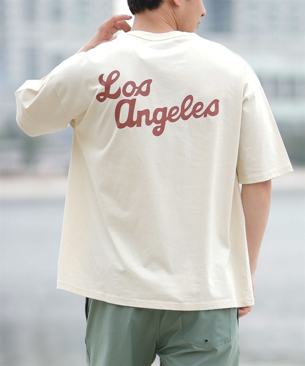 DEAR LAUREL ディアローレル 半袖 Tシャツ メンズ バックプリント ヴィンテージ風 JM LOS ANGELS DL25S-JM03(OFF-M)