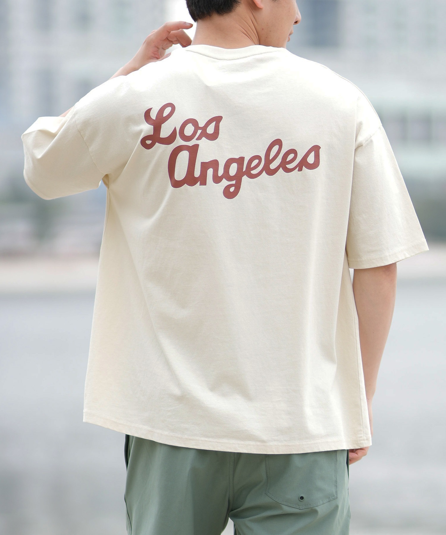 DEAR LAUREL ディアローレル 半袖 Tシャツ メンズ バックプリント ヴィンテージ風 JM LOS ANGELS DL25S-JM03(OFF-M)