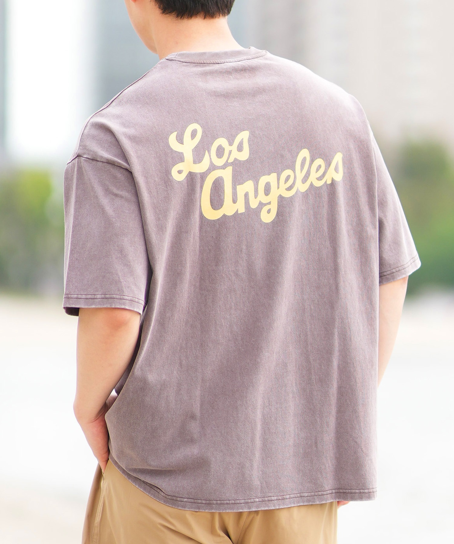 DEAR LAUREL ディアローレル 半袖 Tシャツ メンズ バックプリント ヴィンテージ風 JM LOS ANGELS DL25S-JM03(BRN-M)
