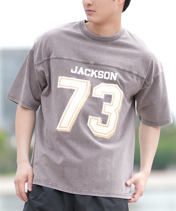 DEAR LAUREL ディアローレル 半袖 Tシャツ メンズ バックプリント ヴィンテージ風 JM FOOTBALL TEE DL25S-JM05