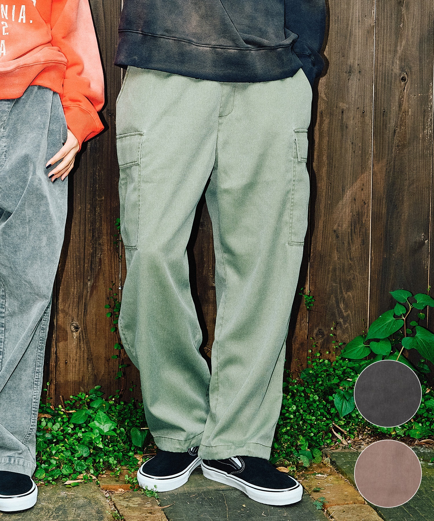 DEAR LAUREL ディアローレル ロングパンツ カーゴパンツ メンズ ロンパン TWILL CARGO PANTS D25F-3105(CGR-M)
