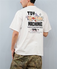 TOY MACHINE トイマシーン 半袖 Tシャツ メンズ バックプリント オーバーサイズ MTMSFST1 ムラサキスポーツ限定(WHITE-M)
