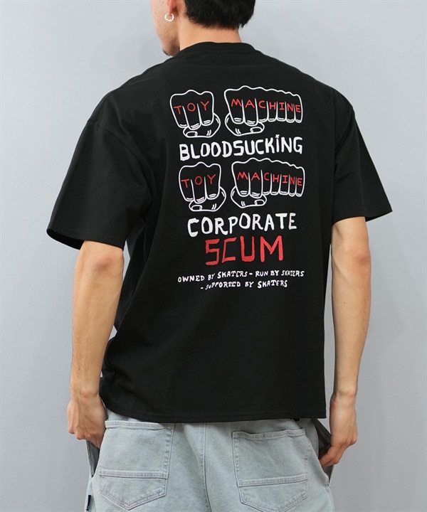 TOY MACHINE トイマシーン 半袖 Tシャツ メンズ バックプリント オーバーサイズ MTMSFST3 ムラサキスポーツ限定