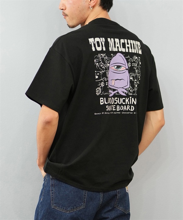 TOY MACHINE トイマシーン 半袖 Tシャツ メンズ バックプリント オーバーサイズ MTMSFST5 ムラサキスポーツ限定