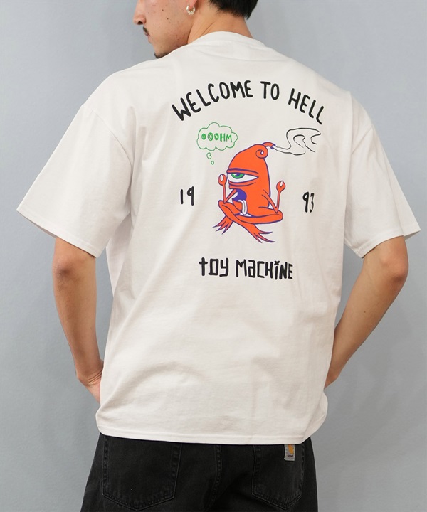 TOY MACHINE トイマシーン 半袖 Tシャツ メンズ バックプリント オーバーサイズ MTMSFST7 ムラサキスポーツ限定