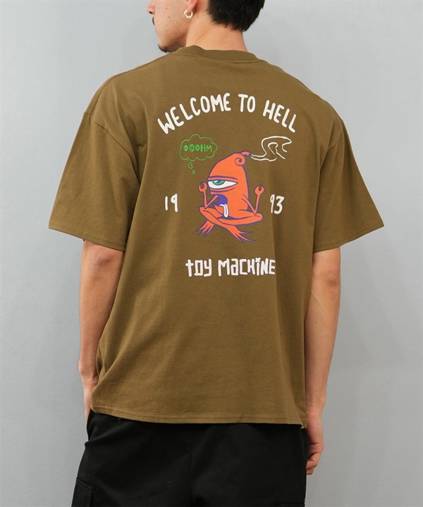 TOY MACHINE トイマシーン 半袖 Tシャツ メンズ バックプリント オーバーサイズ MTMSFST7 ムラサキスポーツ限定