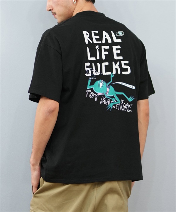TOY MACHINE トイマシーン 半袖 Tシャツ メンズ バックプリント オーバーサイズ MTMSFST9 ムラサキスポーツ限定