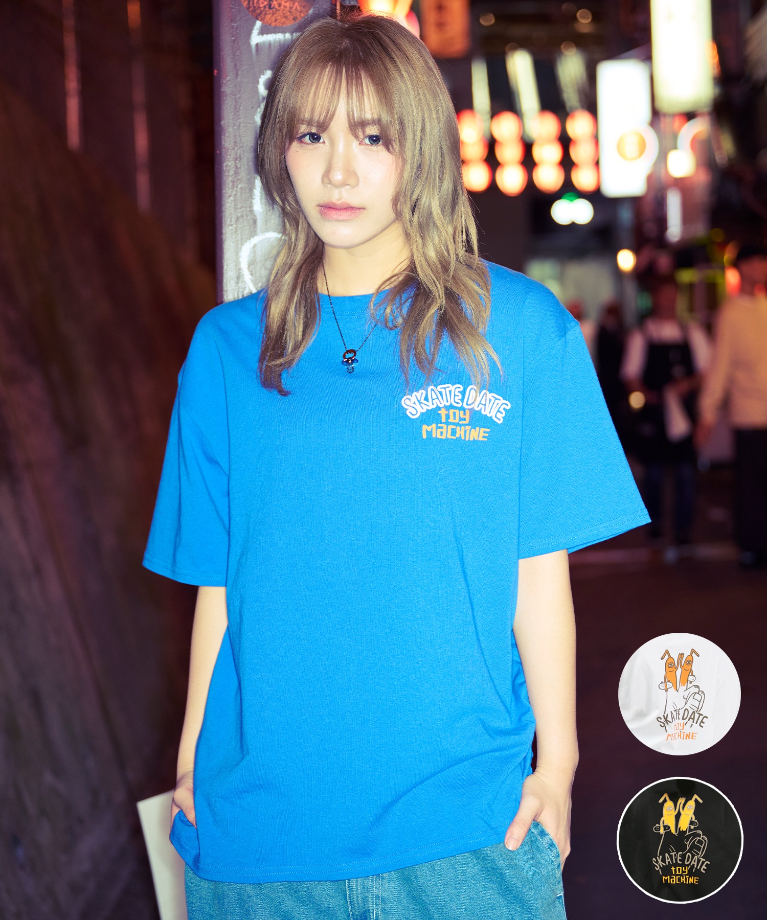 TOY MACHINE トイマシーン 半袖 Tシャツ レディース バックプリント オーバーサイズ MTMSFST15 ムラサキスポーツ限定(WHITE-M)