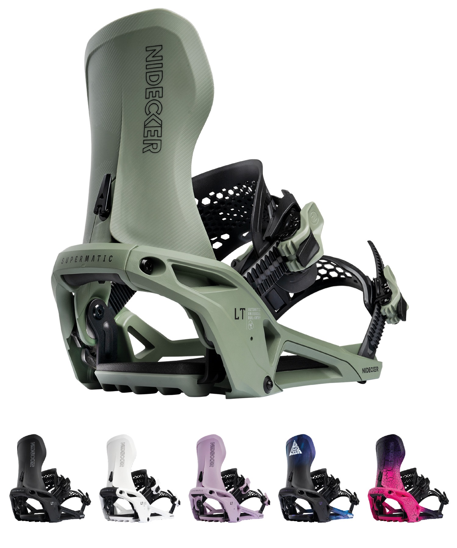 NIDECKER ナイデッカー Lt Supermatic スノーボード バインディング ビンディング メンズ ムラサキスポーツ 25-26モデル MM B21 【2526】(WT-L)