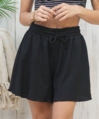 Beach Queen ビーチクイーン 水着 レディース  水陸両用 ショートパンツ 無地 403900(BLK-M)