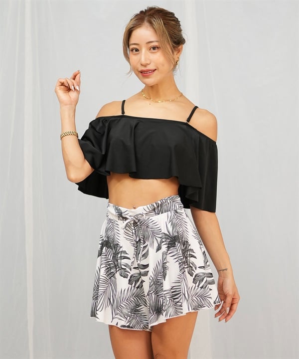 Beach Queen ビーチクイーン 水着 レディース  3点セット ショーツ付き フレア 403510