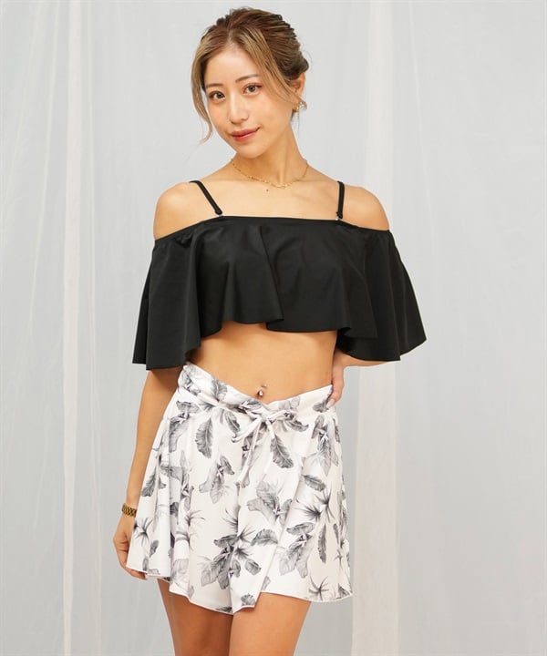 Beach Queen ビーチクイーン 水着 レディース  3点セット ショーツ付き フレア 403510