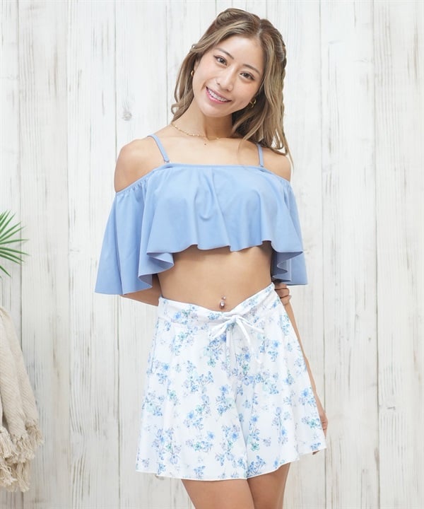 Beach Queen ビーチクイーン 水着 レディース  3点セット ショーツ付き フレア 403510