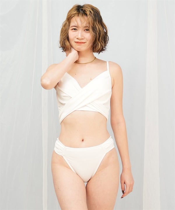 Beach Queen ビーチクイーン 水着 レディース  リブ 403560(WHT-9)