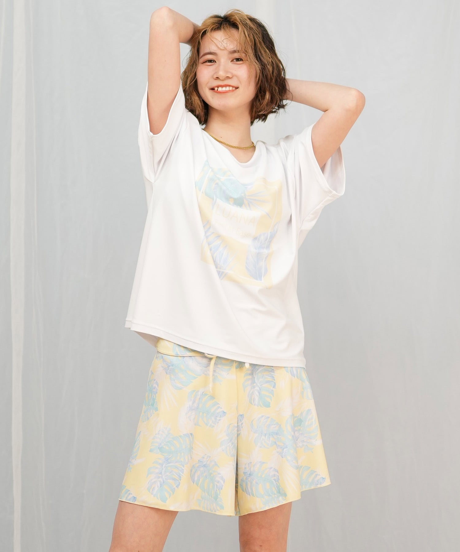 Beach Queen ビーチクイーン 水着 レディース  4点セット タンキニ 403590(YELOW-7)