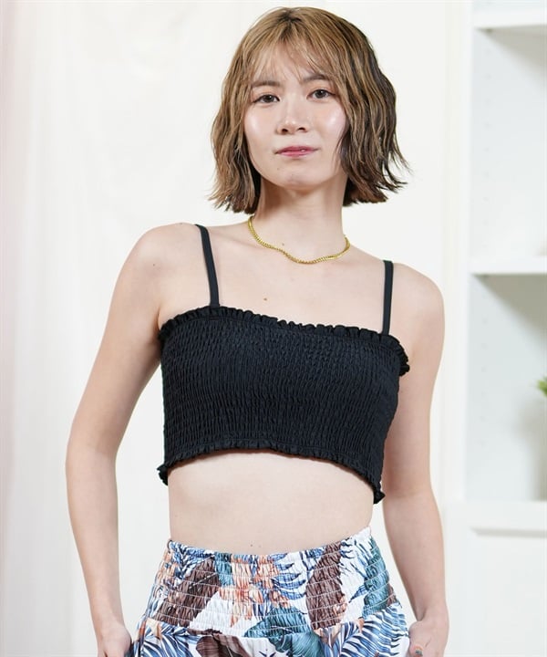 Beach Queen ビーチクイーン 水着 レディース  トップス 単品水着 シャーリング 403840