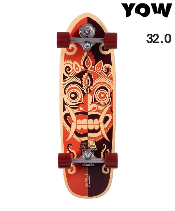 YOW ヤウ サーフ スケートボード コンプリート 32.0inch LAKEY PEAK SURFSKATE 25 ムラサキスポーツ