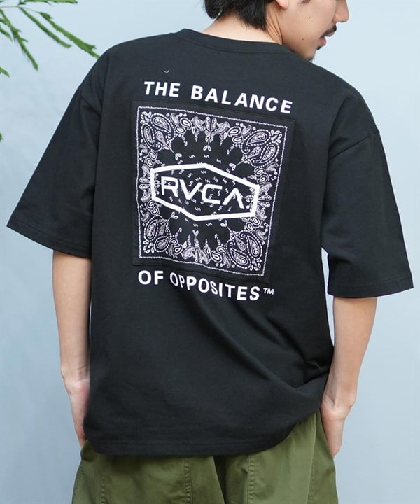 RVCA ルーカ 半袖 Tシャツ メンズ バックプリント BOXロゴ バンダナ柄 BF041-P20