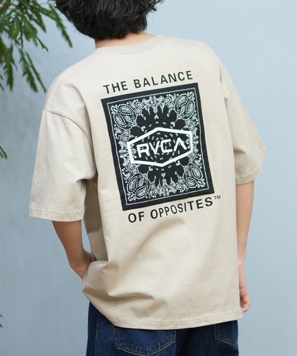 RVCA ルーカ 半袖 Tシャツ メンズ バックプリント BOXロゴ バンダナ柄 BF041-P20