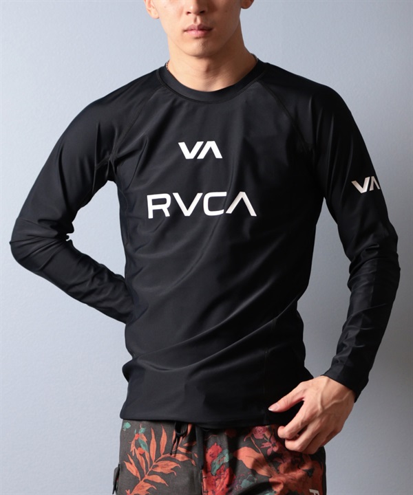 RVCA ルーカ 水着 ラッシュガード 長袖 Tシャツ ロンT メンズ ロゴ ストレッチ BF041-880