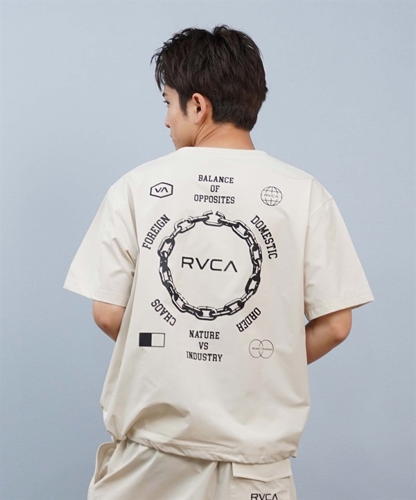RVCA ルーカ 水着 ラッシュガード 半袖 Tシャツ メンズ 水陸両用 バックプリント セットアップ対応 BF04A-P89