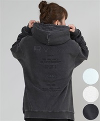 RVCA ルーカ ジップアップ パーカー レディース バックプリント ロゴ BF044-P02(BLK-M)
