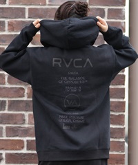 RVCA ルーカ ジップアップ パーカー レディース バックプリント ロゴ BF044-P02(BLK-M)