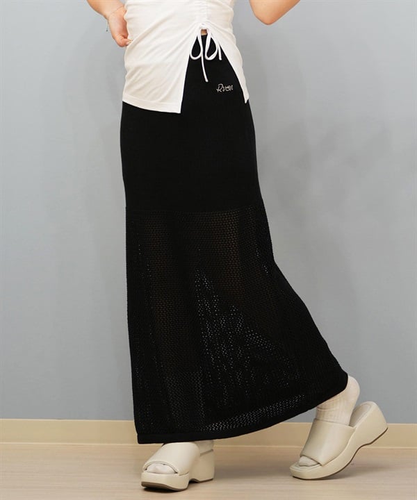 RVCA ルーカ スカート レディース ロングスカート ワンポイントロゴ BF04C-852