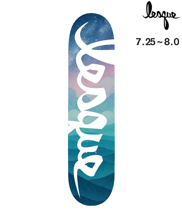 LESQUE レスケ スケートボード デッキ デッキテープ無料 7.25inch,8.0inch NEBULA ムラサキスポーツ