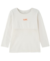 X-girl SPORTSエックスガールスポーツ長袖 Tシャツ レディース ロンT メッシュ UVカット 吸水速乾 接触冷感 155251013008(WHITE-M)