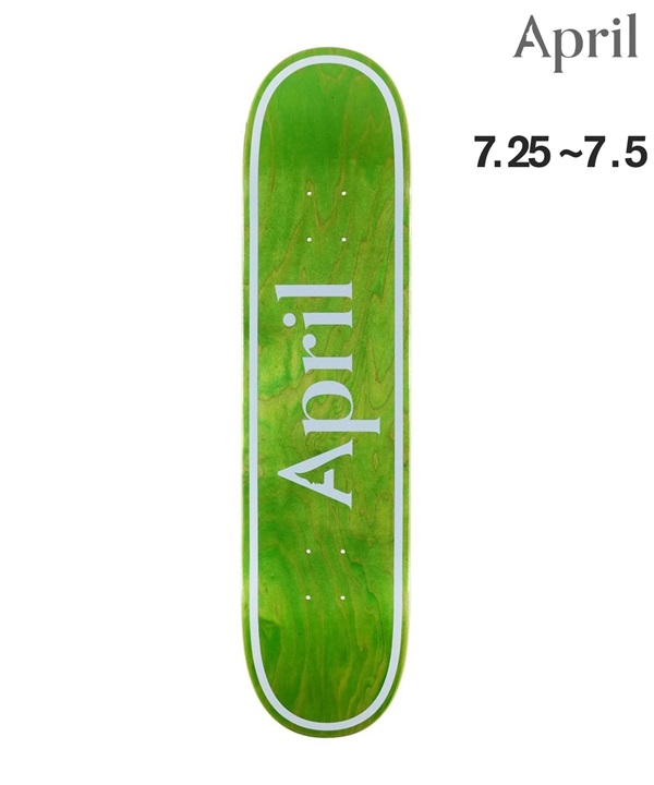 APRIL エープリル スケートボード デッキ 7.25~7.5inch OG LOGO GREEN INVERT ムラサキスポーツ