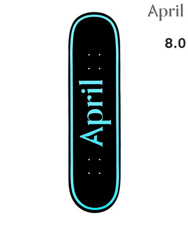 APRIL エープリル スケートボード デッキ 8.0~8.12inch OG LOGO PINK WHITE, BLACK BLUE ムラサキスポーツ 初心者 おすすめ