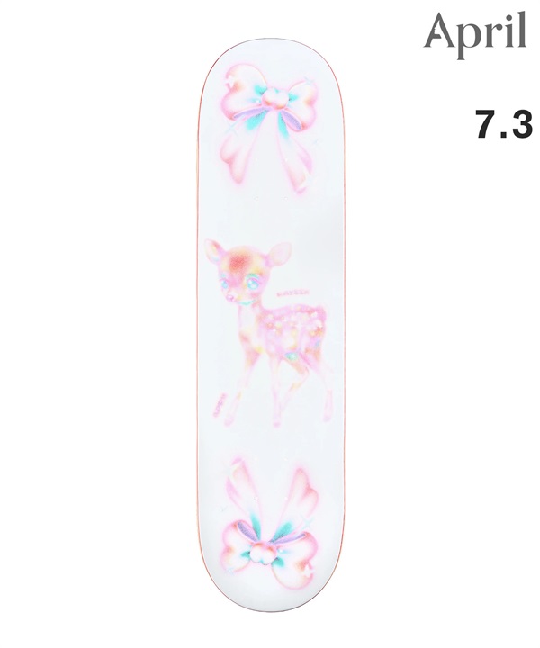APRIL エープリル スケートボード キッズ デッキ 7.3inch RAYSSA LEAL BOW ムラサキスポーツ 初心者 おすすめ