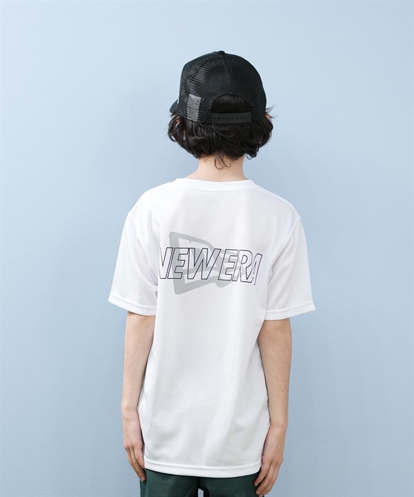 NEW ERA ニューエラ 半袖 Tシャツ キッズ ジュニア 子供 Youth テック Overlap Logo ホワイト 14414381