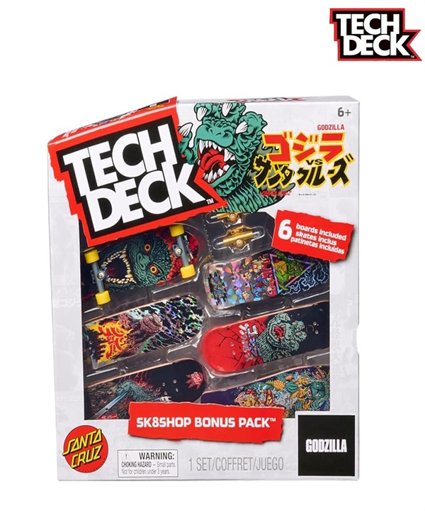 TECH DECK テックデッキ スケートボード ユビスケ フィンガーボード GODZILLA SK8SHOP BONUS PACK ムラサキスポーツ プレゼント パーク