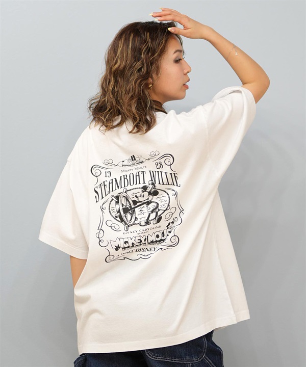 DISCUS ATHLETIC ディスカスアスレチック × Disney ディズニー コラボ 半袖 Tシャツ レディース ミッキーマウス 5287-5975