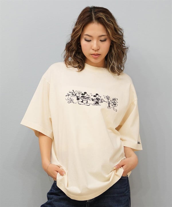 DISCUS ATHLETIC ディスカスアスレチック × Disney ディズニー コラボ 半袖 Tシャツ レディース ミッキーマウス 5287-5975