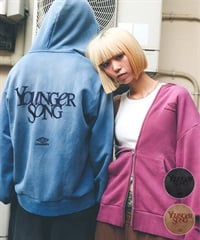 UMBRO アンブロ × Younger Song ヤンガーソング コラボ ジップアップ パーカー 裏毛 MD27-LHD03 ムラサキスポーツ限定(BLACK-M)