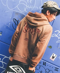 UMBRO アンブロ × Younger Song ヤンガーソング コラボ ジップアップ パーカー 裏毛 MD27-LHD03 ムラサキスポーツ限定(BROWN-M)