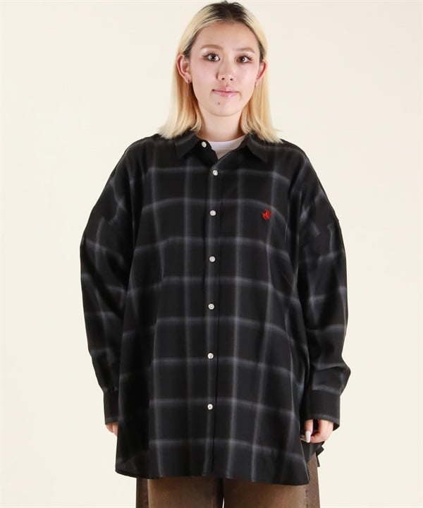 BEVERY HILLS P.C ビバリーヒルズポロクラブ 長袖 シャツ レディース チェック オーバーサイズ 5487-6140