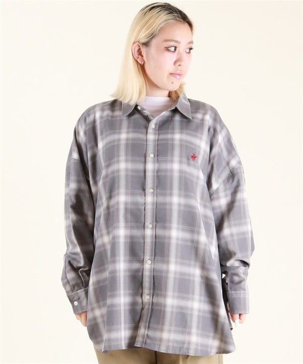 BEVERY HILLS P.C ビバリーヒルズポロクラブ 長袖 シャツ レディース チェック オーバーサイズ 5487-6140