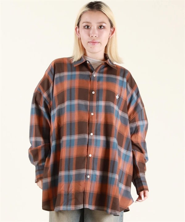 BEVERY HILLS P.C ビバリーヒルズポロクラブ 長袖 シャツ レディース チェック オーバーサイズ 5487-6140