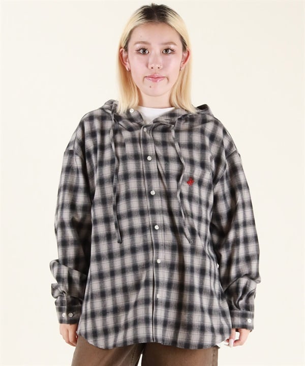 BEVERY HILLS P.C ビバリーヒルズポロクラブ 長袖 シャツ レディース チェック フード付き 5487-6141