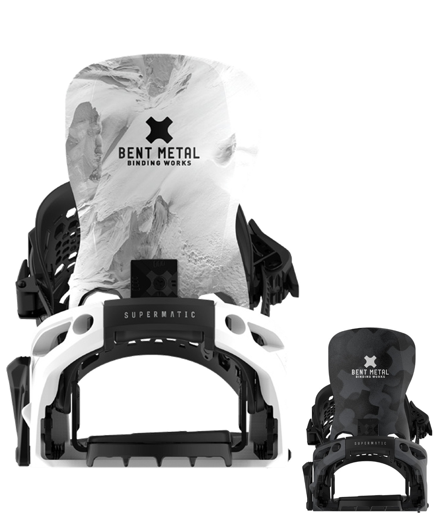 BENT METAL ベントメタル スノーボード バインディング ビンディング メンズ LIGHTNING SUPERMATIC 25-26モデル MM B15【2526】(WHITE-M)