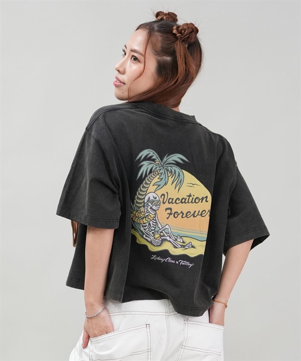 LURKING CLASS ラーキングクラス 半袖 Tシャツ レディース クロップド丈 ミニTシャツ ST25STM08W ムラサキスポーツ限定