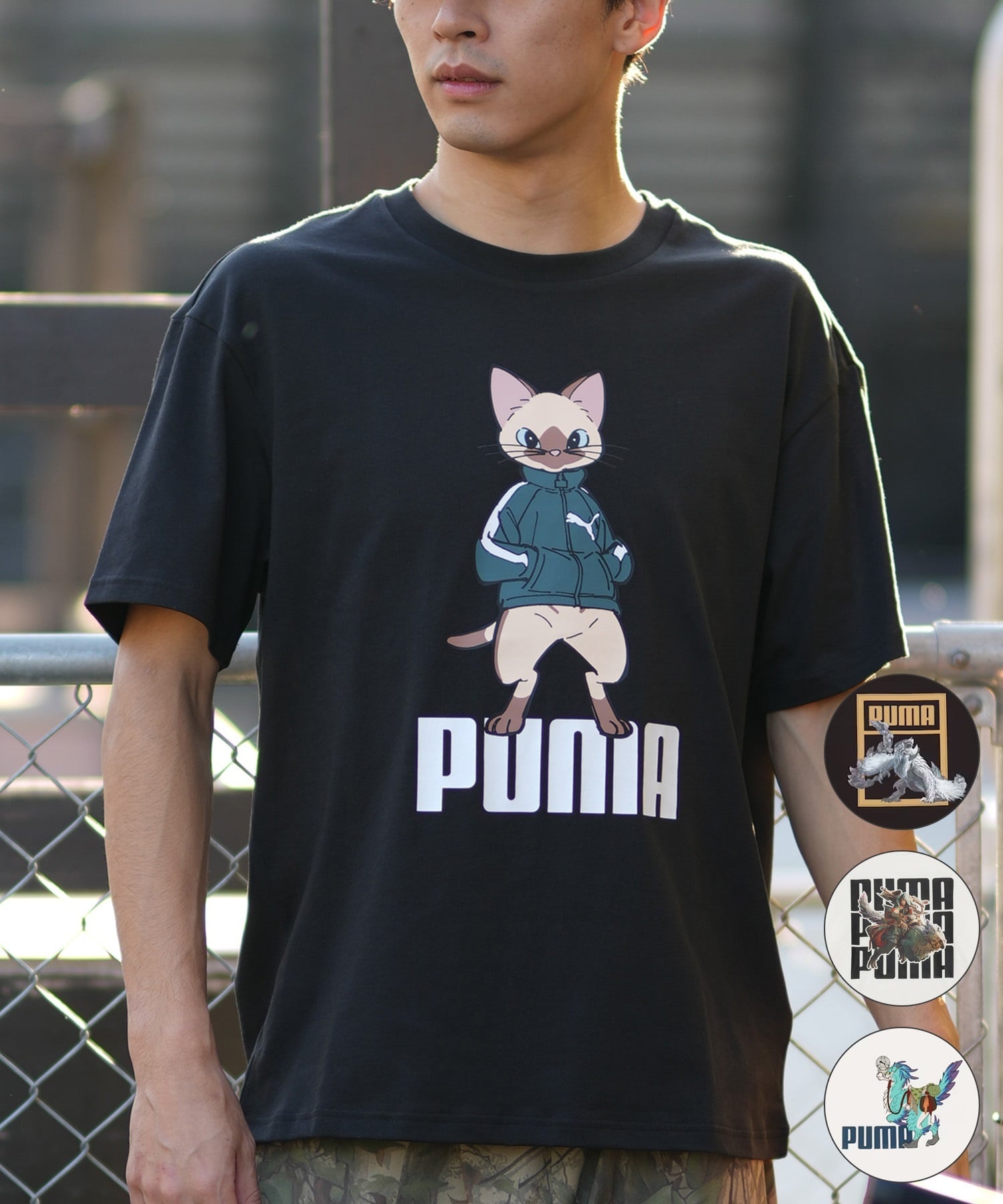 PUMA プーマ 半袖 Tシャツ メンズ モンスターハンターワイルズ コラボレーション 636486(01-M)