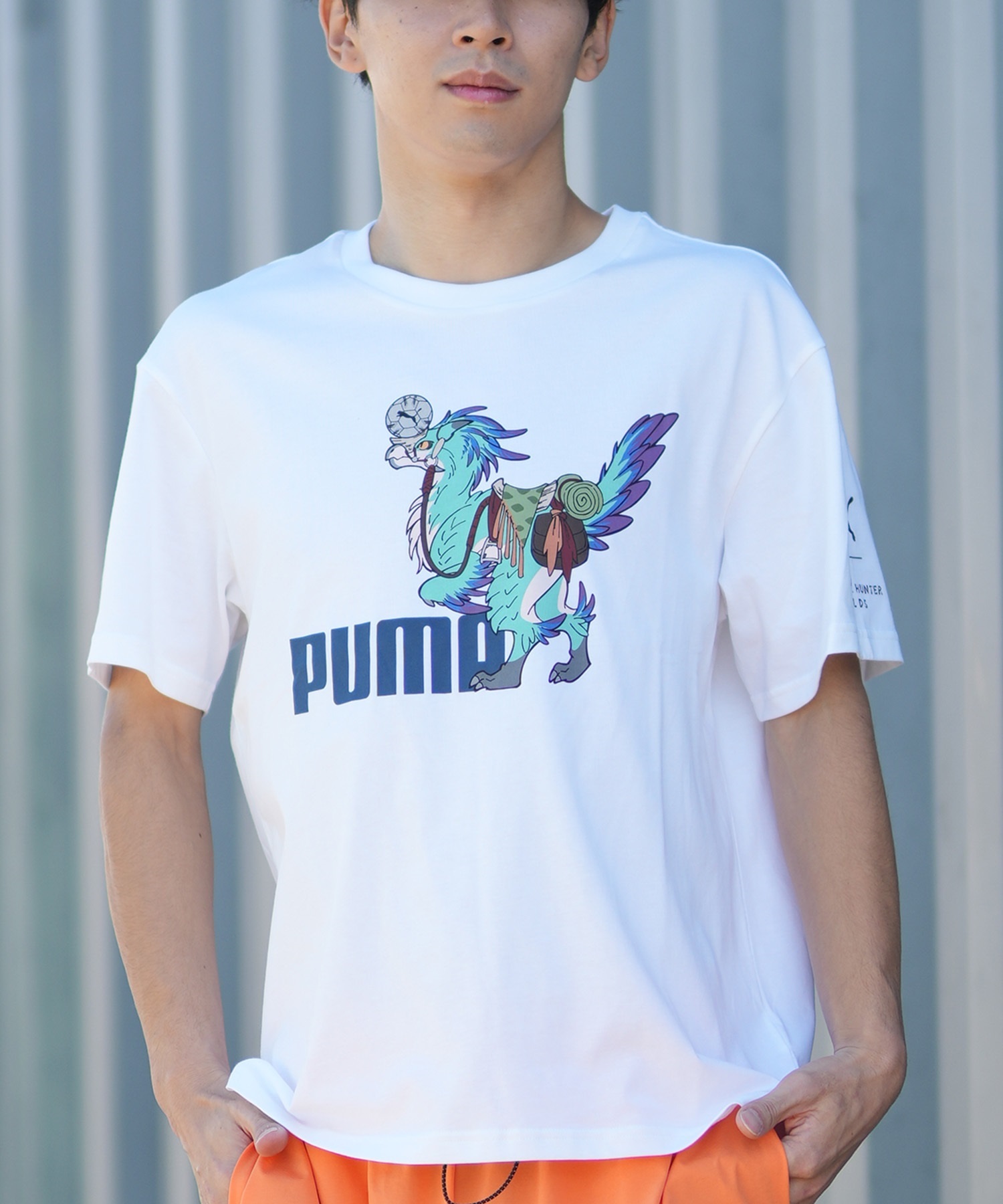 PUMA プーマ 半袖 Tシャツ メンズ モンスターハンターワイルズ コラボレーション 636486(52-M)